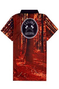 Design Contrasting Collar Sublimation Polo Shirt Customized Sublimation Tree Polo Shirt Dye Sublimation Factory P1472 front view